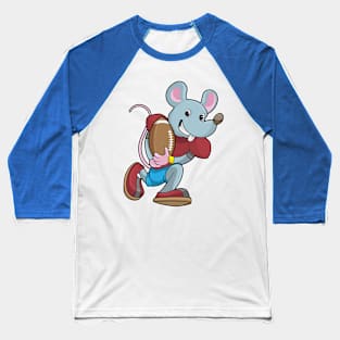Mouse at Football with Equipment Baseball T-Shirt